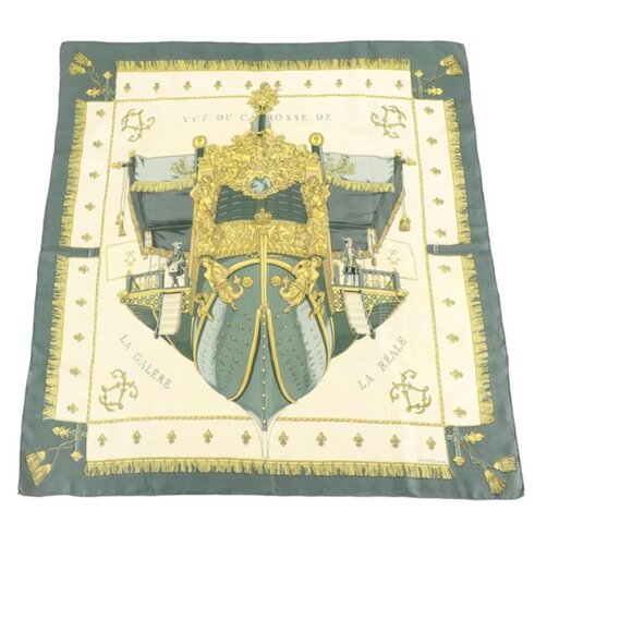 Hermès "Vue du Carrosse de la Galère" Silk Twill Scarf 90 with Box - Picture 3 of 3